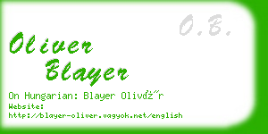 oliver blayer business card